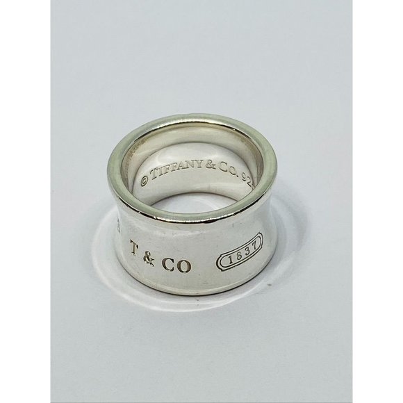 Tiffany & co Jewelry - Tiffany & Co. Sterling Silver 1837 Wide Band Ring Size 4.75